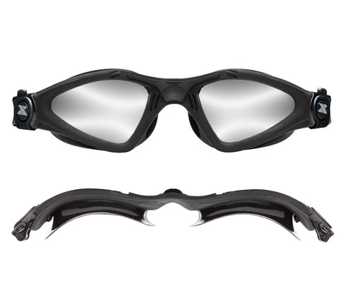 mirrored goggles vs clear Velocity Mirror Swim Goggles